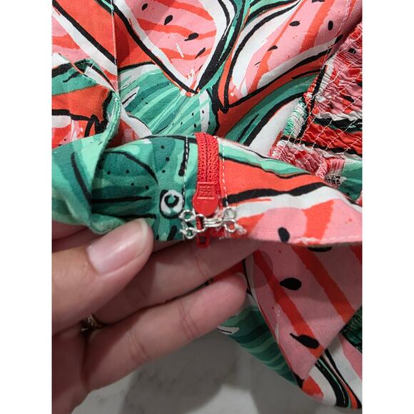 Hell Bunny Watermelon Print Summer Dress 4XL Cotton Stretch Fit & Flare - Picture 8 of 11